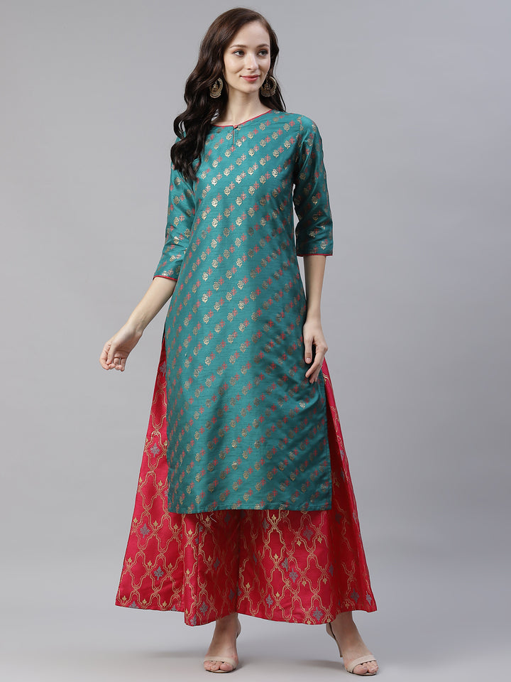 Stylish Green Kurti | Elegant Digital Printed Outfit for Daily Wear