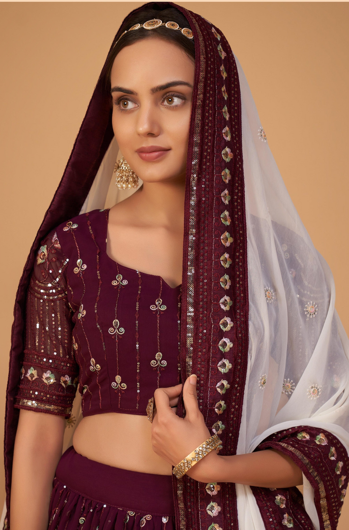 Exquisite Georgette Lehenga with Dupatta | A Stylish and Sophisticated Choice