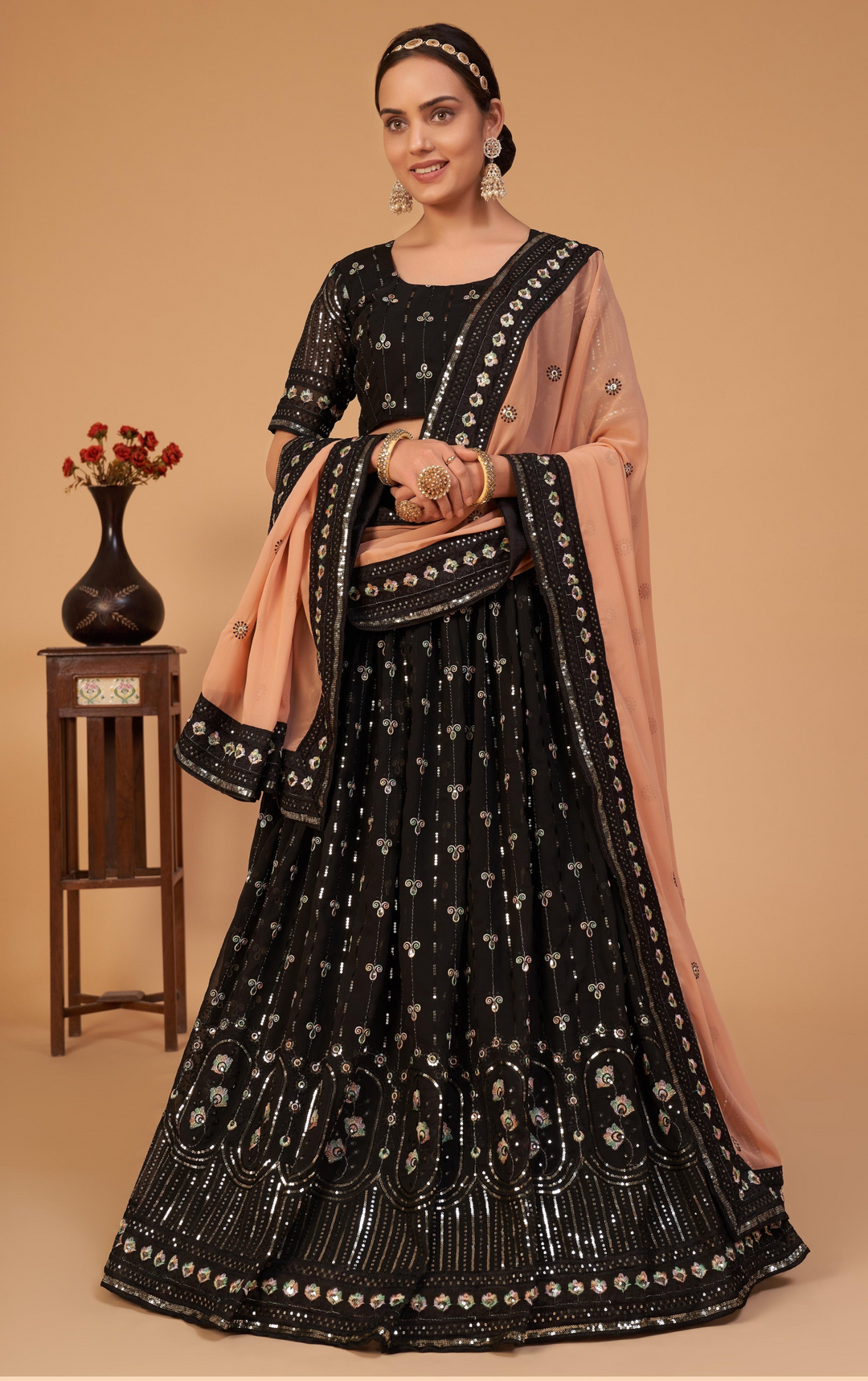 Exquisite Georgette Lehenga with Dupatta | A Stylish and Sophisticated Choice