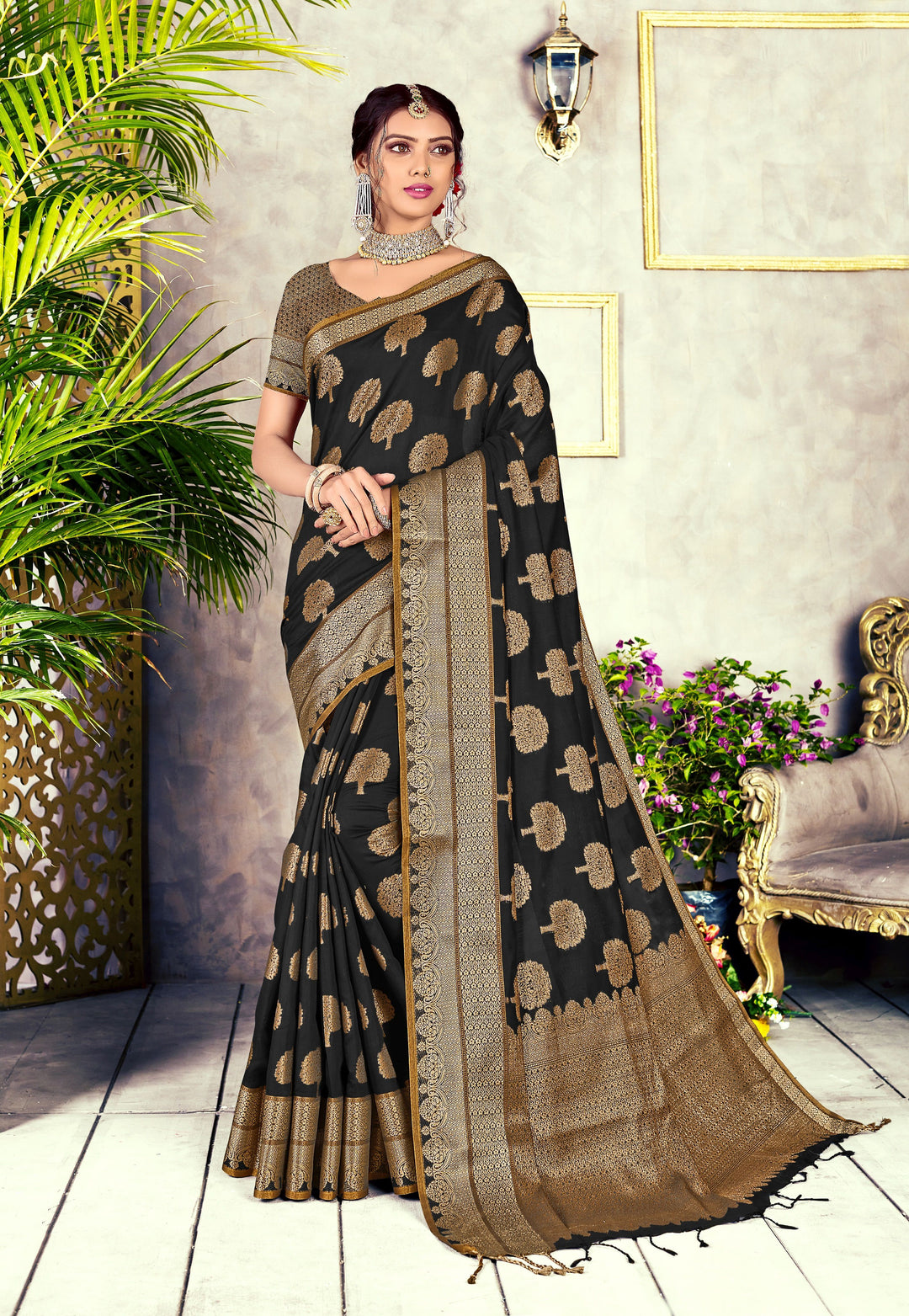 Designer Chanderi Cotton Saree | Heavy Woven for Special Events & Weddings