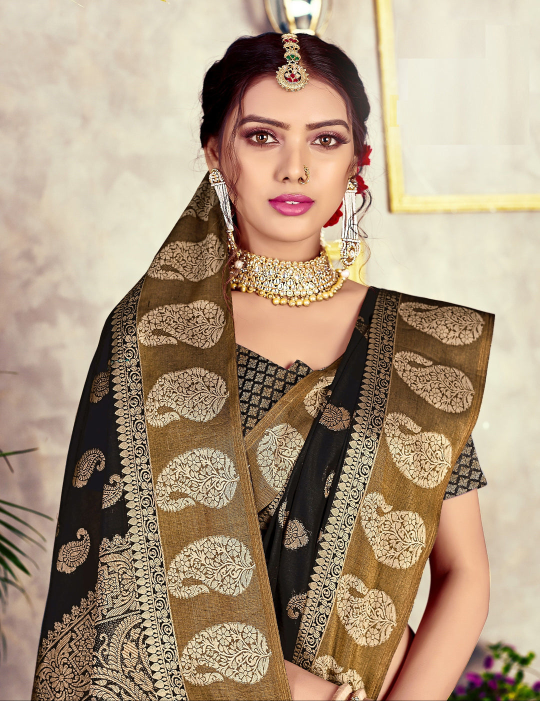 Chanderi-Cotton Saree | Heavy Woven Designer for Special Events & Weddings