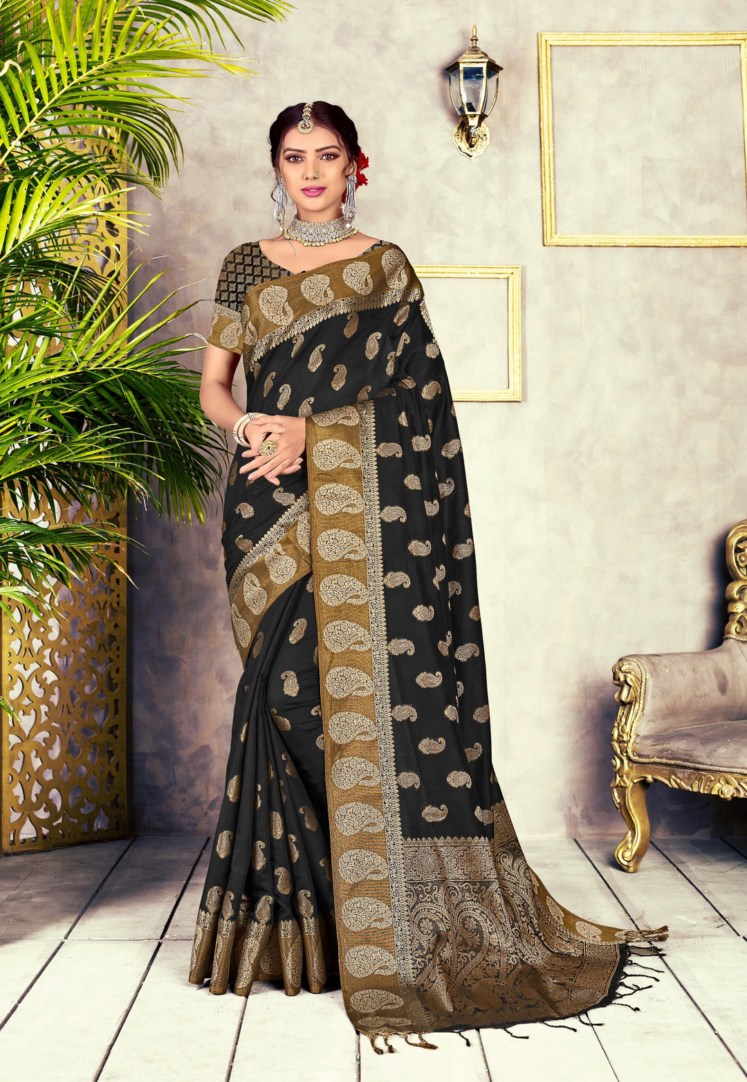 Chanderi-Cotton Saree | Heavy Woven Designer for Special Events & Weddings