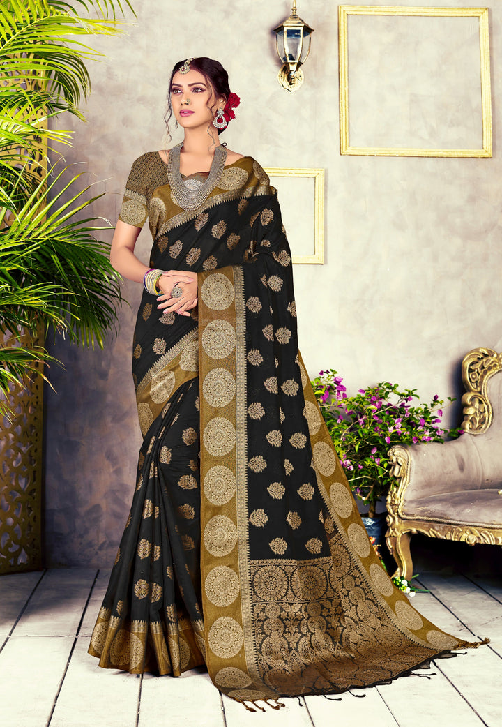 Designer Chanderi-Cotton Saree | Heavy Woven for Special Events & Weddings