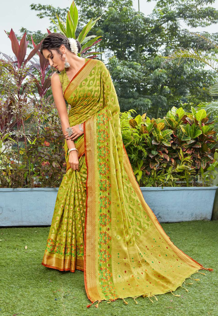 Designer Silk-Cotton Saree | Traditional Weaving for Special Events