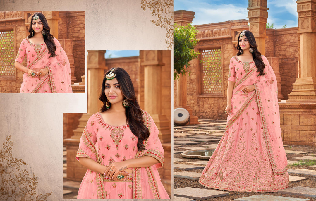 Beautiful Malai Satin Lehenga with Dupatta | An Exclusive Designer Masterpiece