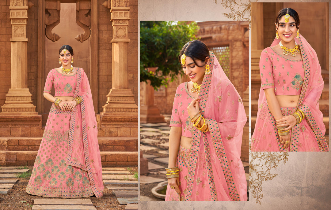 Luxurious Malai Satin Lehenga with Dupatta | An Exclusive Designer Masterpiece