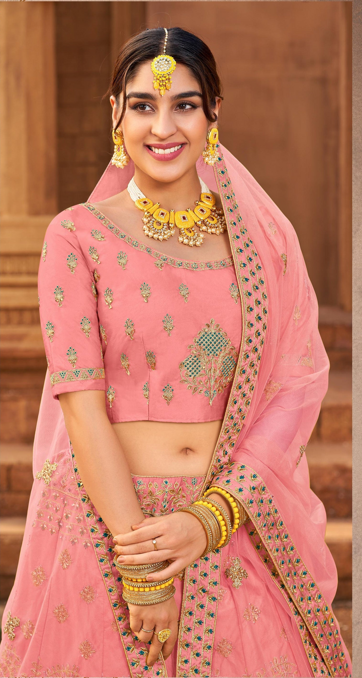 Luxurious Malai Satin Lehenga with Dupatta | An Exclusive Designer Masterpiece