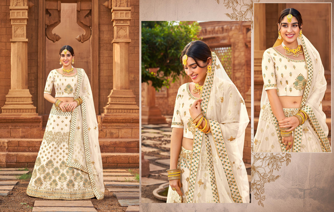 Luxurious Malai Satin Lehenga with Dupatta | An Exclusive Designer Masterpiece