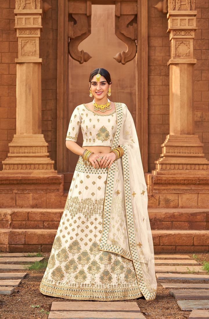 Luxurious Malai Satin Lehenga with Dupatta | An Exclusive Designer Masterpiece