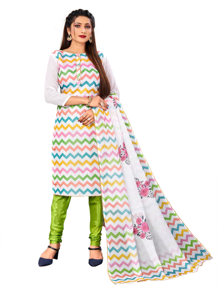 Kota-Checks Salwar Kameez | Digital Printed Three-Quarter Sleeve for Weddings