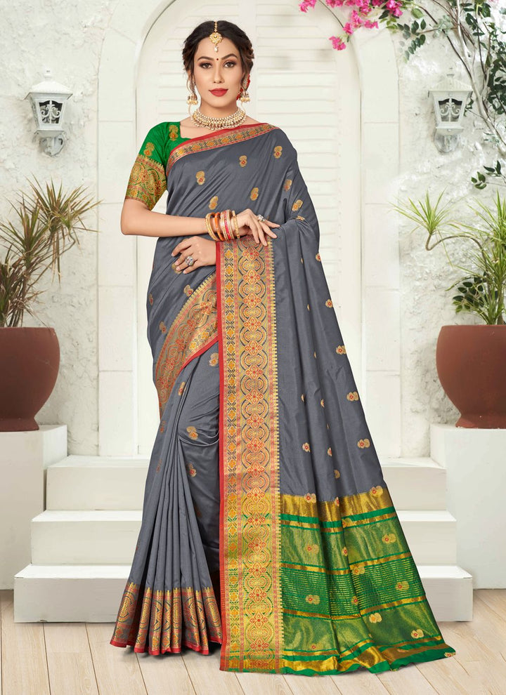 Designer Silk Saree | Silk Blouse Jari Wevon Work for Everyday Elegance