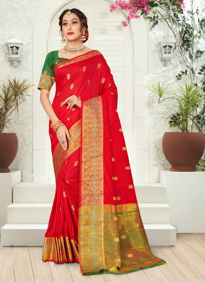 Designer Silk Saree | Silk Blouse Jari Wevon Work for Everyday Elegance