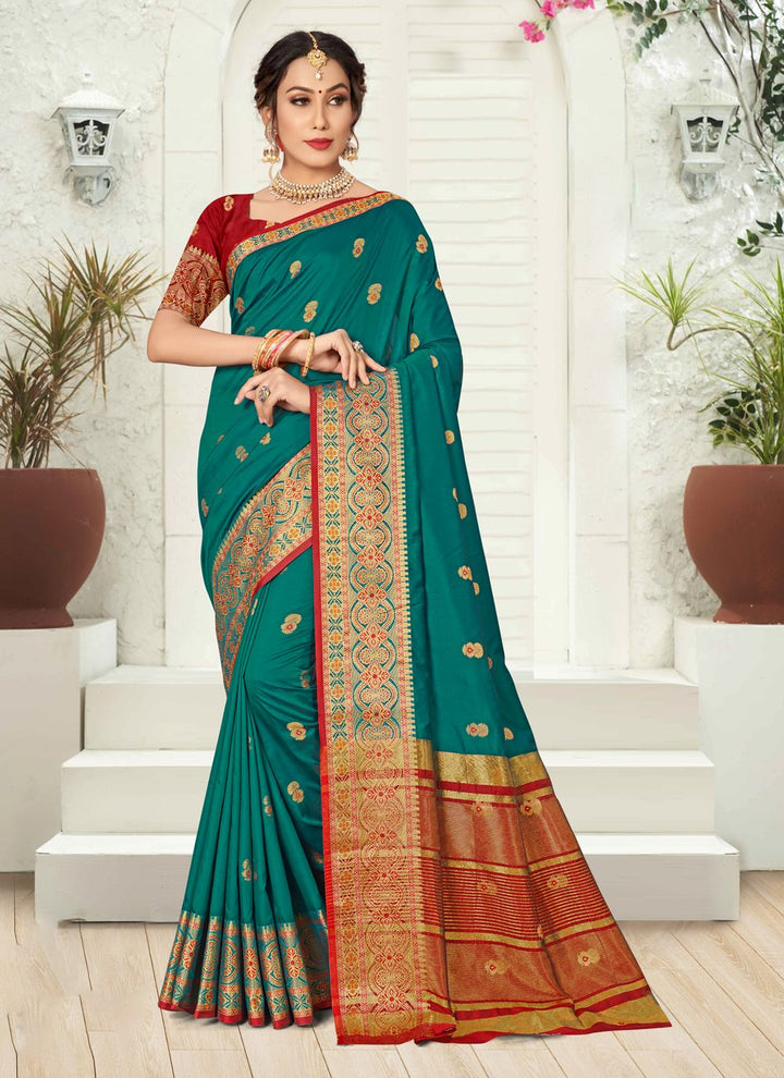 Designer Silk Saree | Silk Blouse Jari Wevon Work for Everyday Elegance