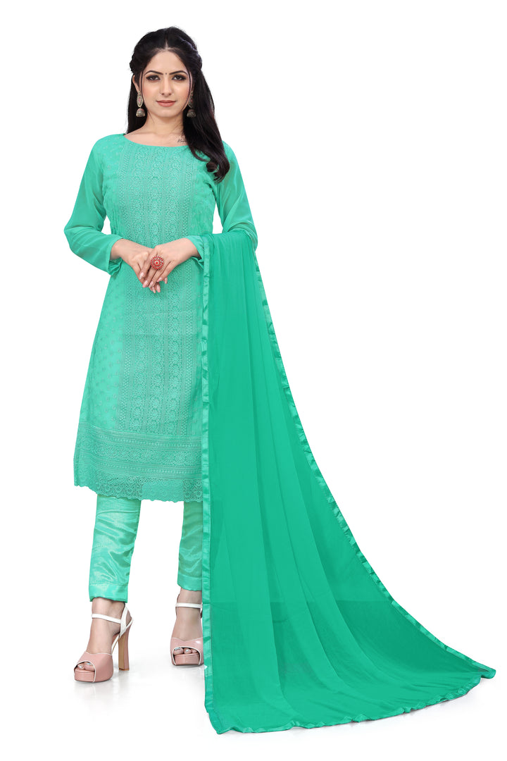 Elegant Georgette Suit for Women | Santoon Bottom & Designer Embroidery