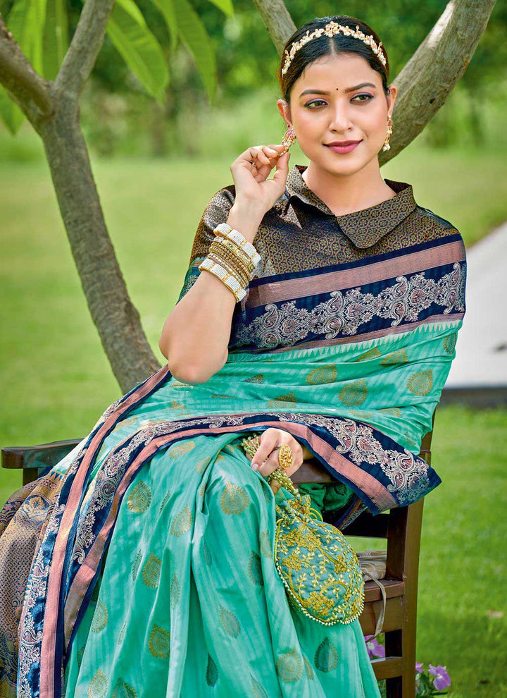 Designer Silk Saree with Wevon-Jari Work | Traditional Wedding & Party Wear