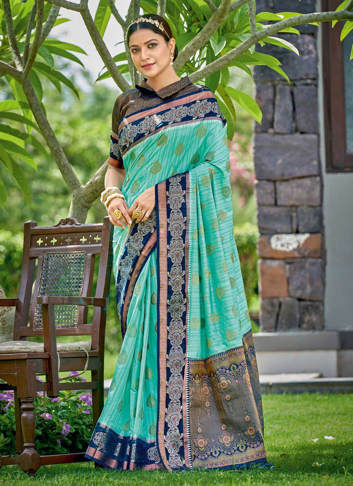 Designer Silk Saree with Wevon-Jari Work | Traditional Wedding & Party Wear