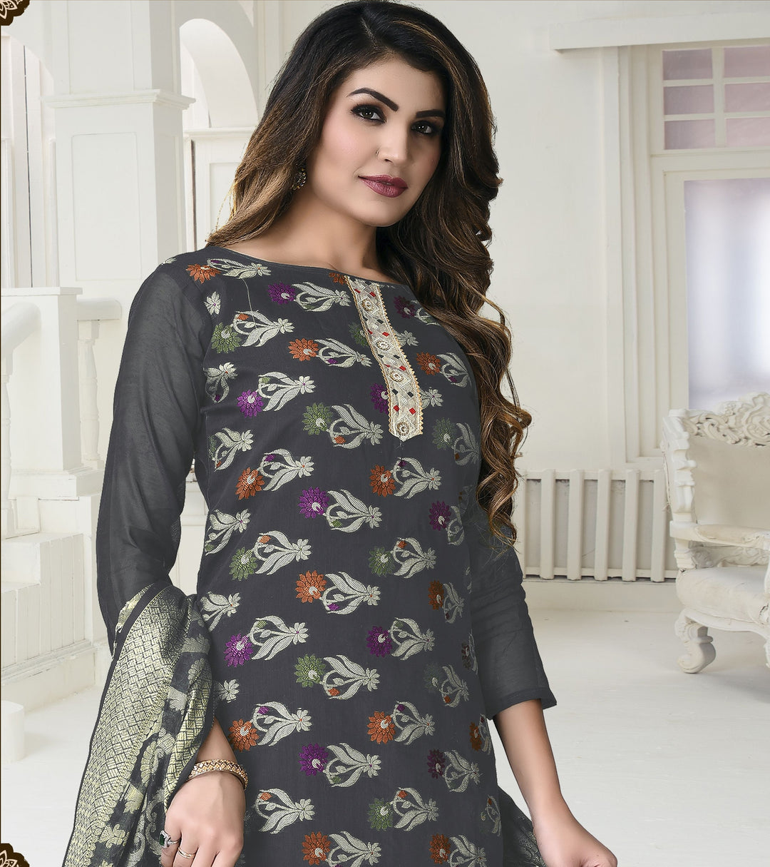 Designer Banarasi Silk Salwar Kameez | Perfect for Festive & Traditional Events