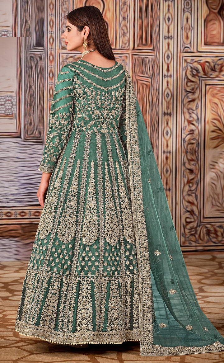 Butterfly Net Anarkali Suit | Heavy Coading, Sequins, and Hand Work with Dupatta