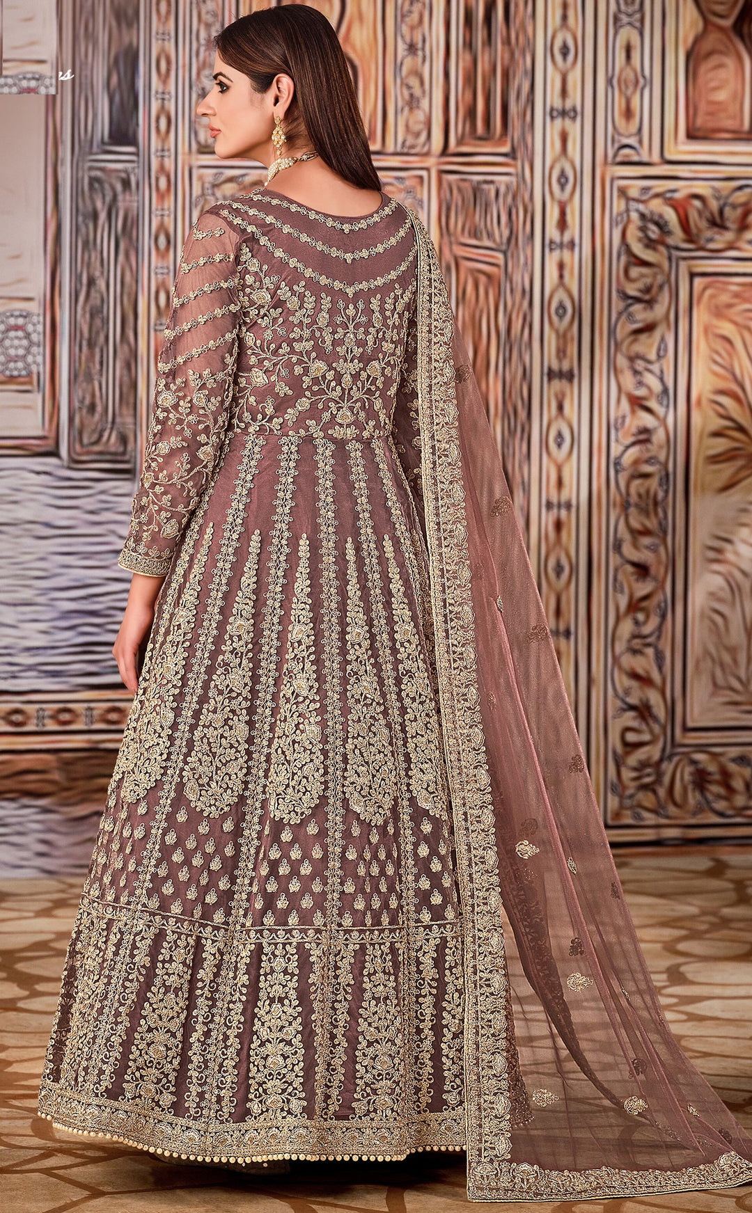 Butterfly Net Anarkali Suit | Heavy Coading, Sequins, and Hand Work with Dupatta