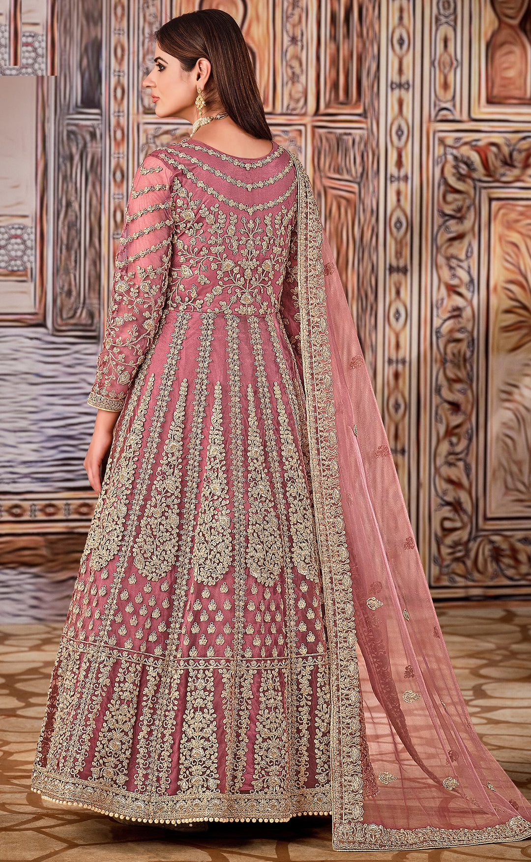 Butterfly Net Anarkali Suit | Heavy Coading, Sequins, and Hand Work with Dupatta