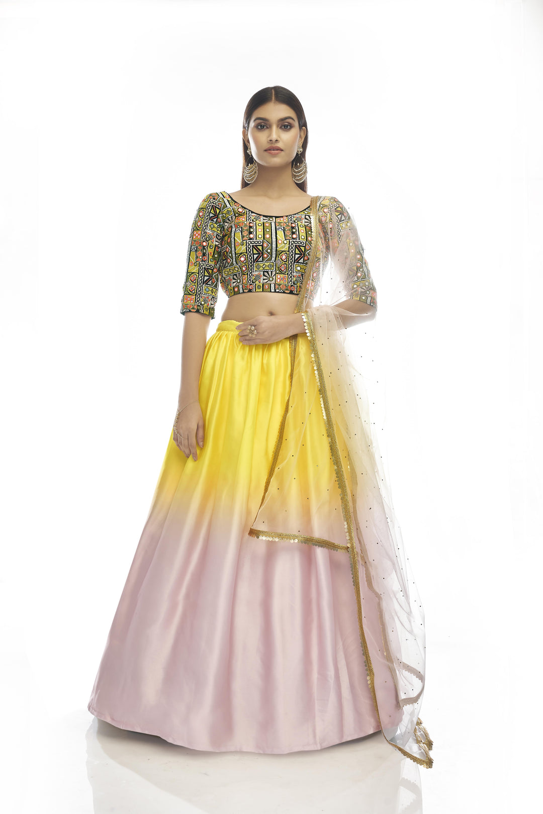 Designer Multicolor Lehenga Choli with Soft Net Dupatta | Elegant Festive Wear