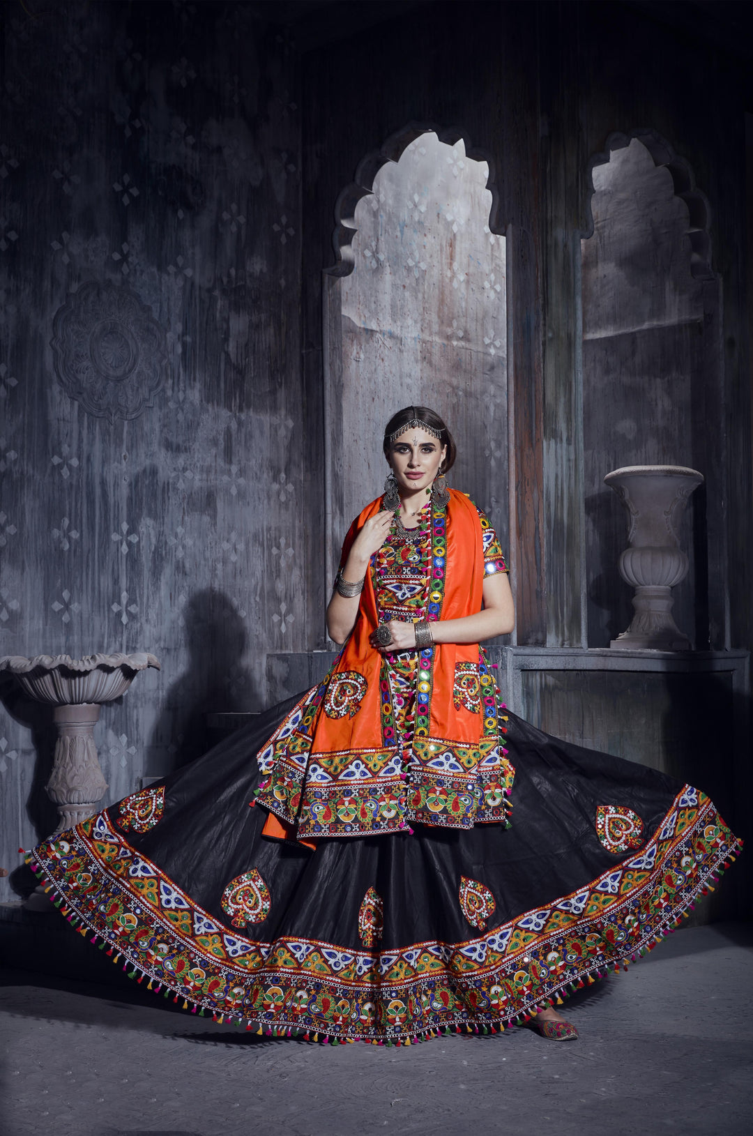 Art Silk Designer Lehenga Choli | Gamthi Embroidery Work  traditional wear