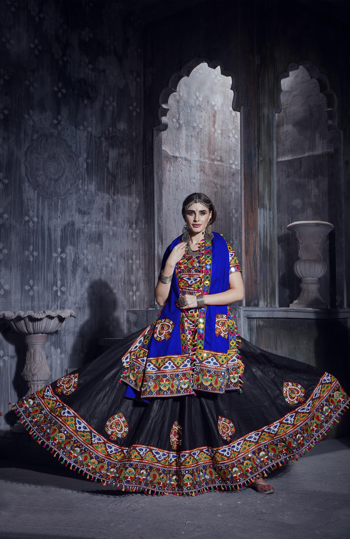 Art Silk Designer Lehenga Choli | Gamthi Embroidery Work  traditional wear