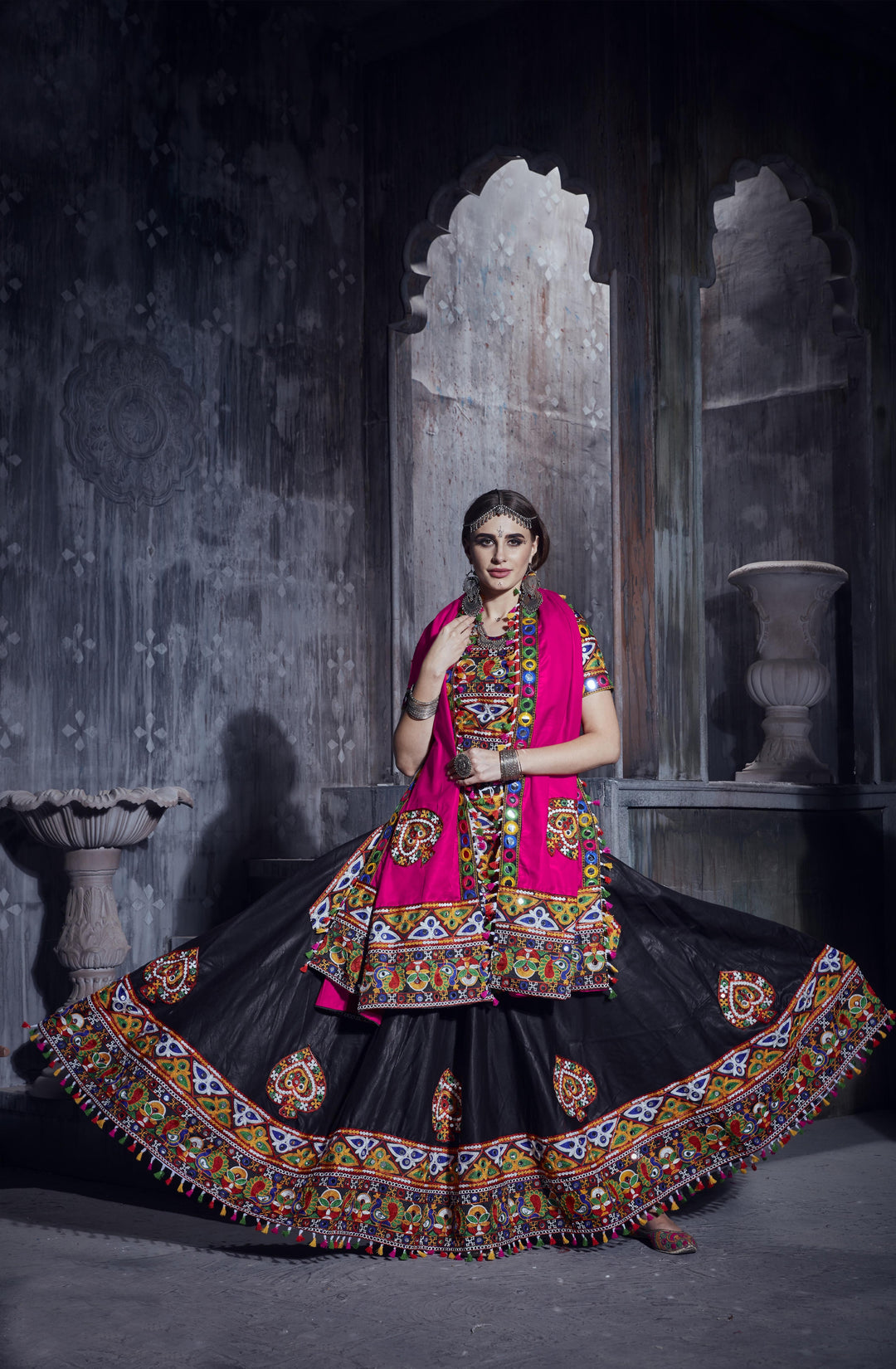 Art Silk Designer Lehenga Choli | Gamthi Embroidery Work  traditional wear