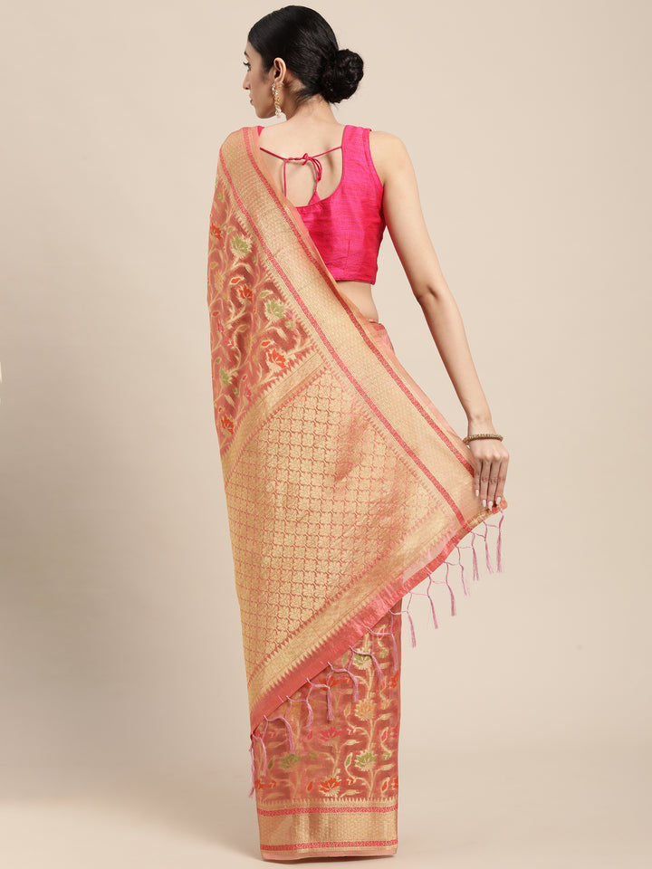 Sophisticated Organza Saree with | Unmatched Beauty for Grand Occasions