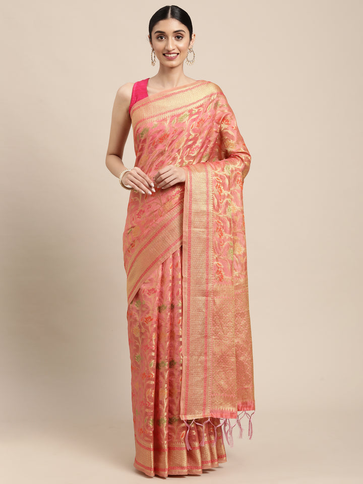 Sophisticated Organza Saree with | Unmatched Beauty for Grand Occasions