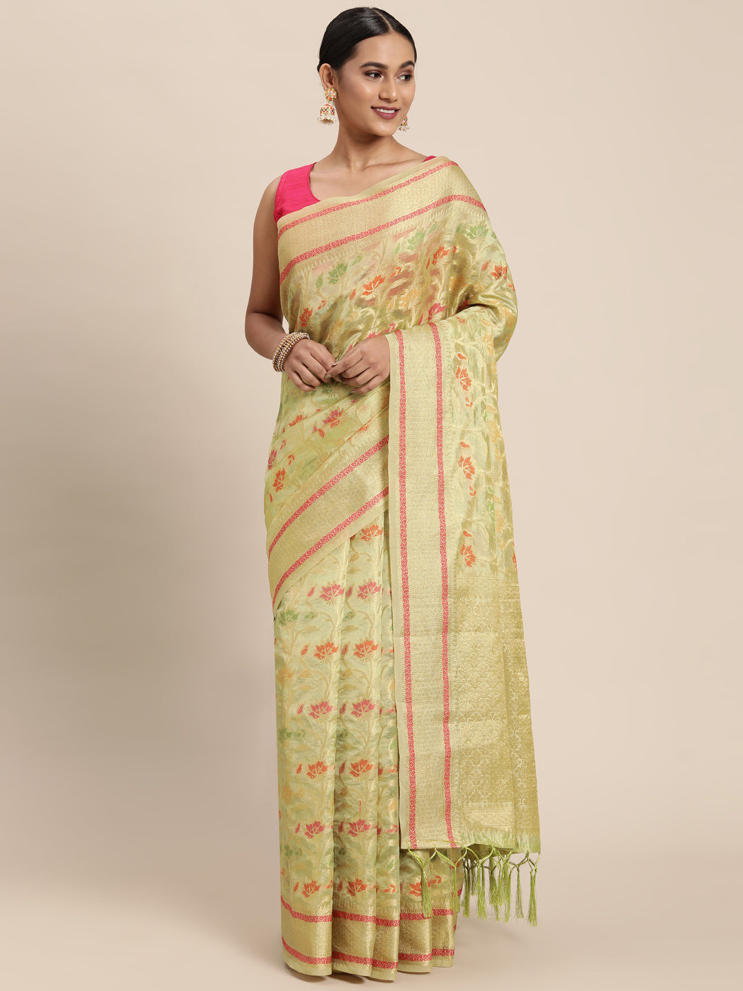 Sophisticated Organza Saree with | Unmatched Beauty for Grand Occasions