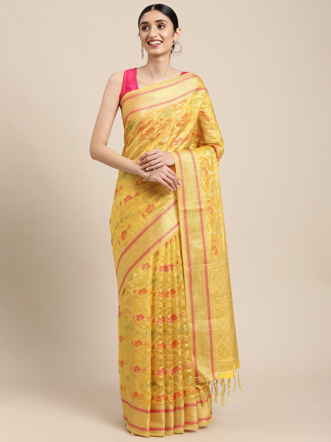 Sophisticated Organza Saree with | Unmatched Beauty for Grand Occasions