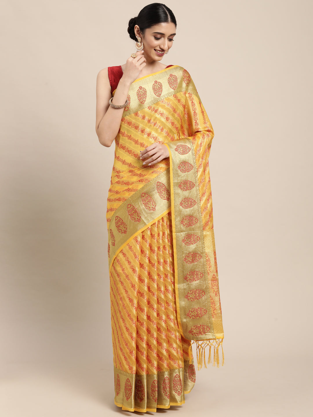 Luxurious Organza Saree with | Unmatched Beauty for Grand Occasions