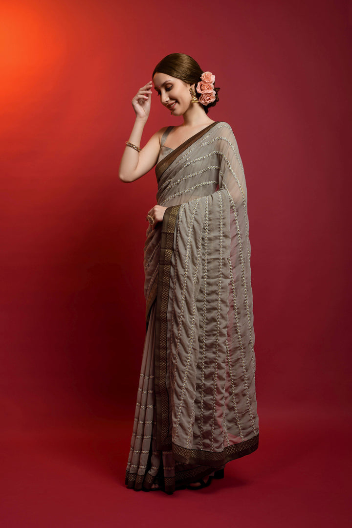 Luxurious Georgette Saree with | A Captivating Traditional Ensemble