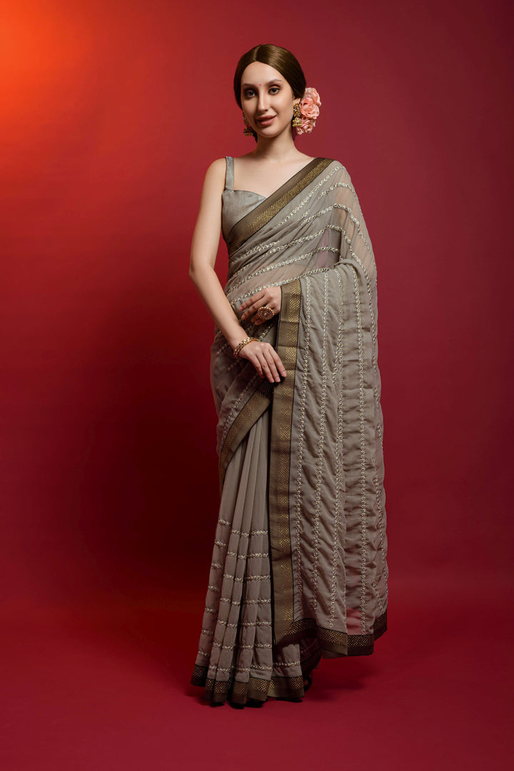 Luxurious Georgette Saree with | A Captivating Traditional Ensemble