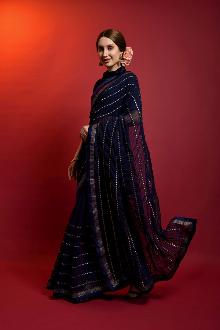 Luxurious Georgette Saree with | A Captivating Traditional Ensemble