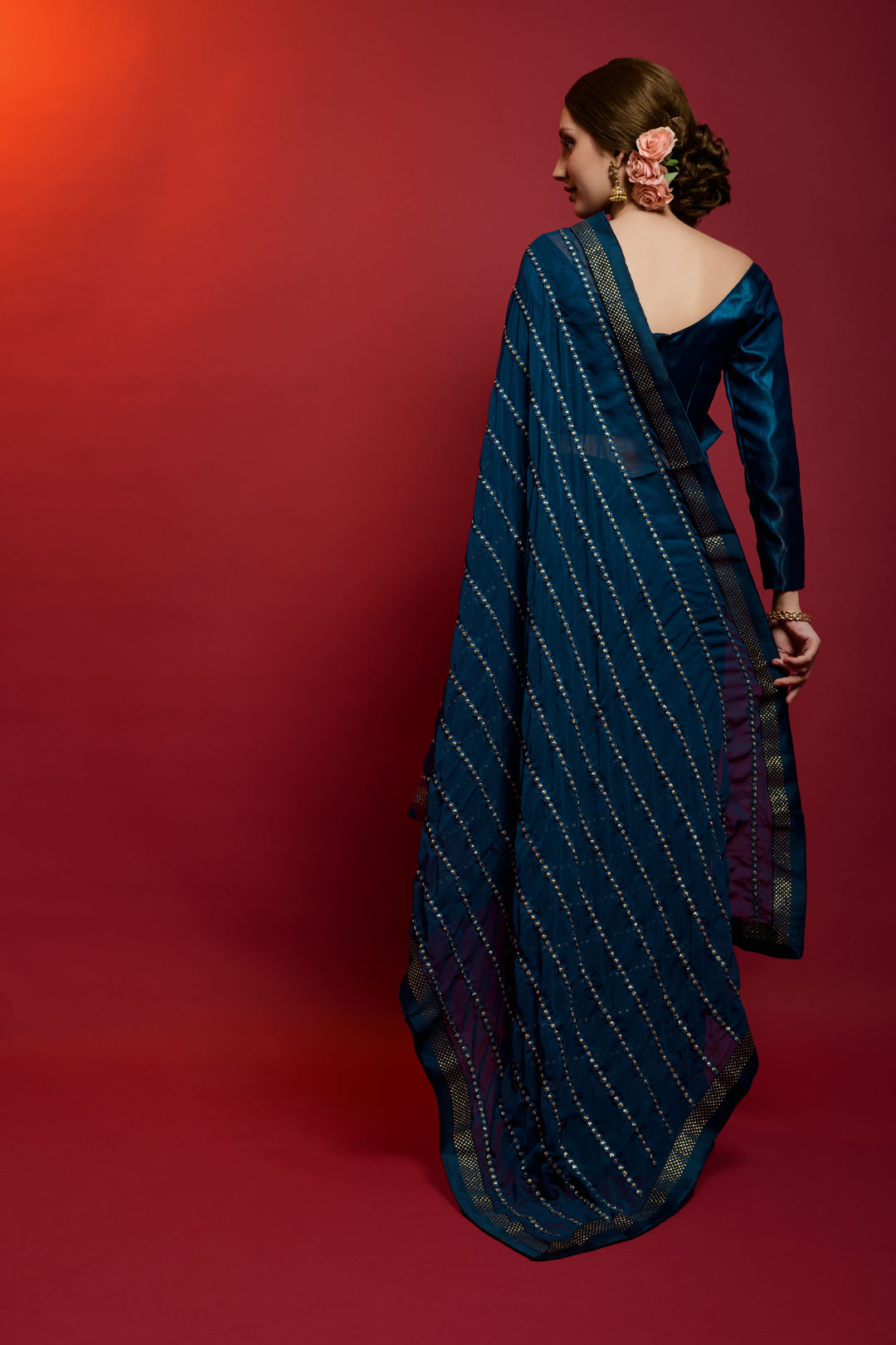 Luxurious Georgette Saree with | A Captivating Traditional Ensemble