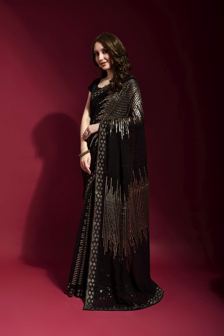 Luxurious Georgette Saree with | A Captivating Traditional Ensemble