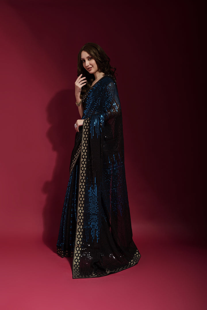 Luxurious Georgette Saree with | A Captivating Traditional Ensemble