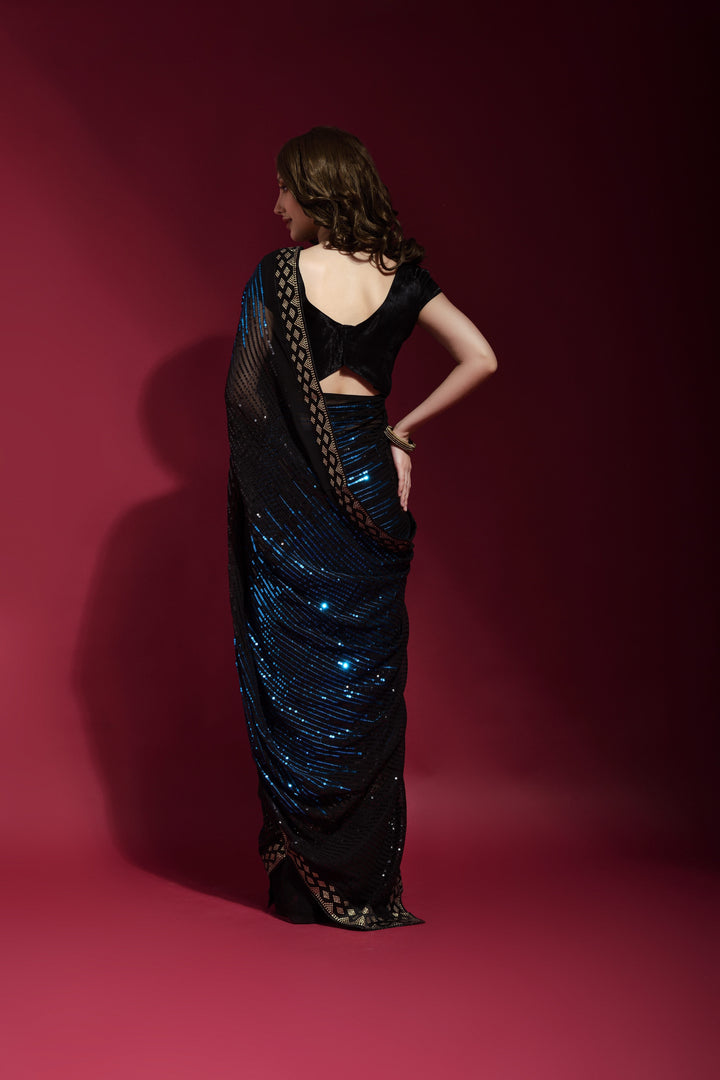 Luxurious Georgette Saree with | A Captivating Traditional Ensemble