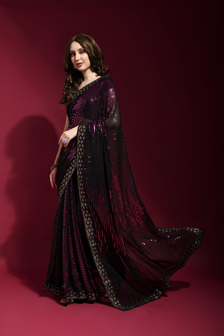 Luxurious Georgette Saree with | A Captivating Traditional Ensemble