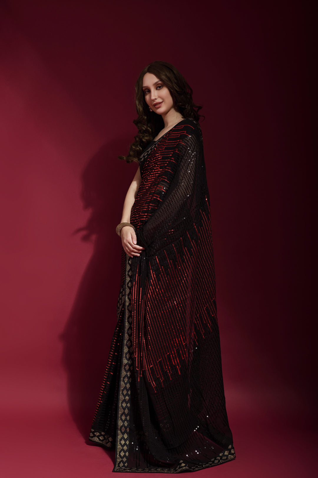 Luxurious Georgette Saree with | A Captivating Traditional Ensemble