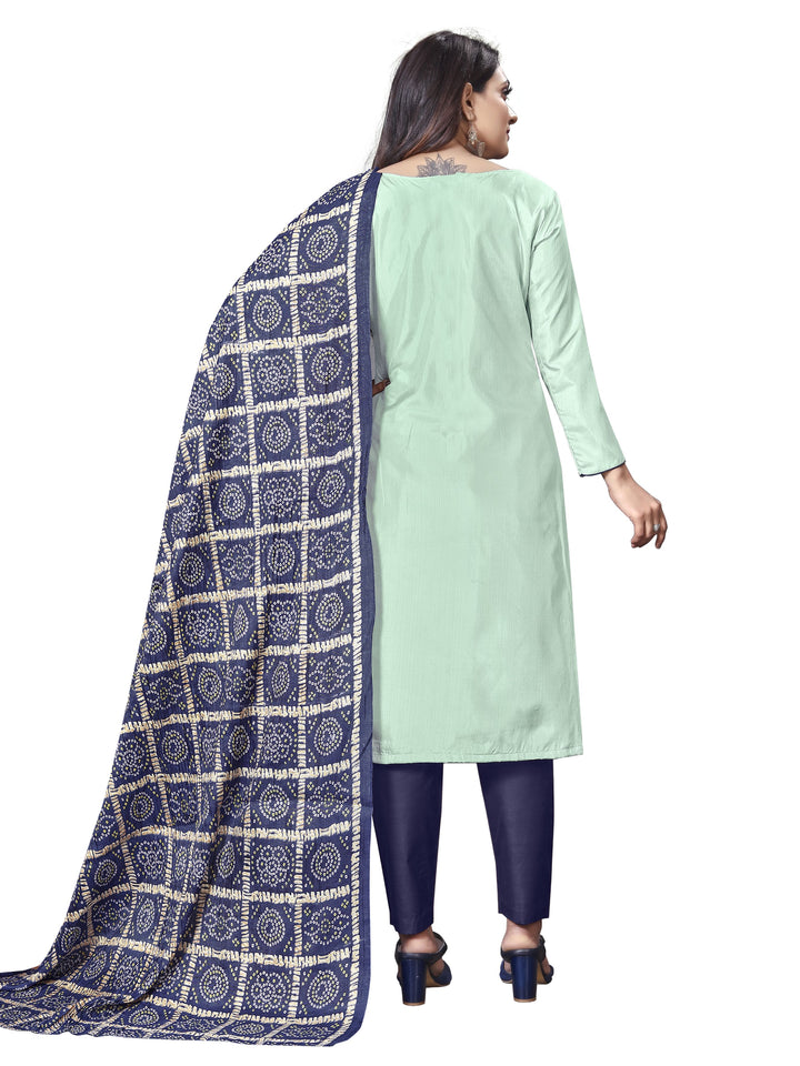 Casual Wear Parampara Silk Suit | Embroidered Kameez with Chinon Dupatta