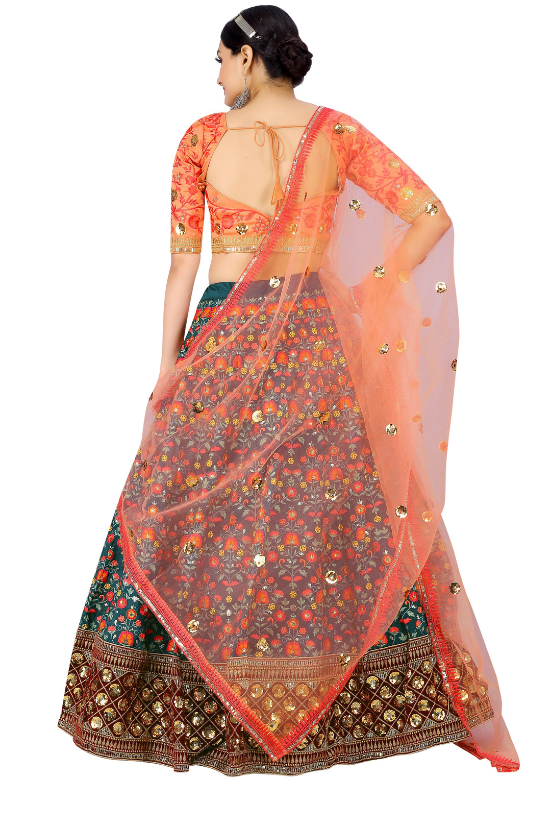 Designer Art-Silk Lehenga with Thread & Sequin Embroidery | Wedding & Reception