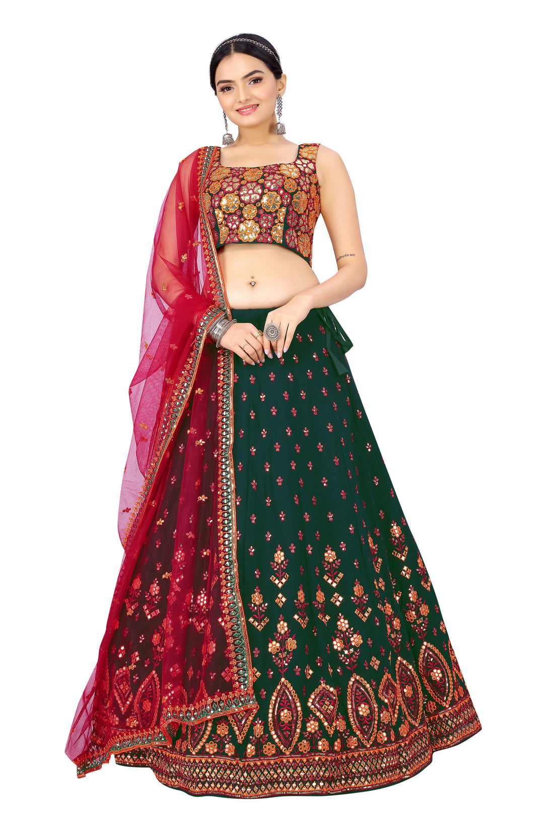 Georgette Lehenga with Gota-Patti & Sequins | Wedding & Bridal Attire