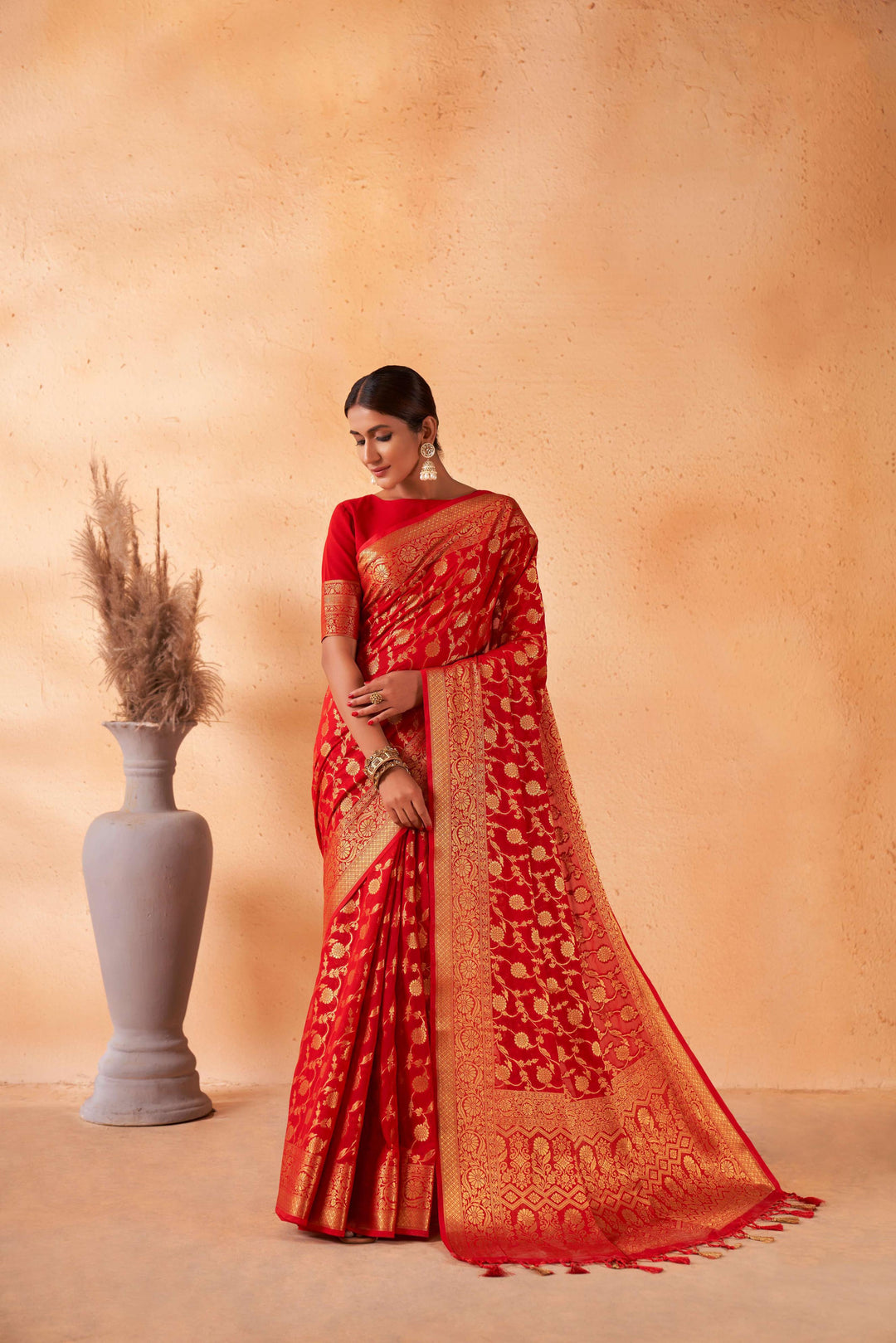 Breathtaking Georgette Saree with | A Captivating Traditional Ensemble