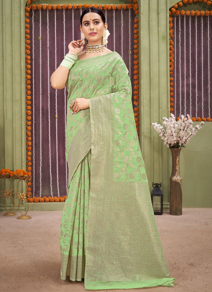 Sophisticated Linen Saree with | Crafted for Timeless Elegance