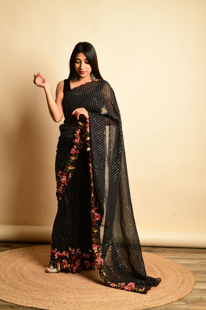 Gorgeous Georgette Saree with | An Exclusive Designer Masterpiece