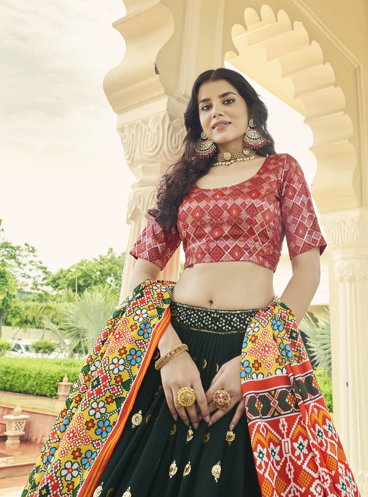 Silk Top Georgette Lehenga | Heavy Sequin Embroidery for Wedding & Events