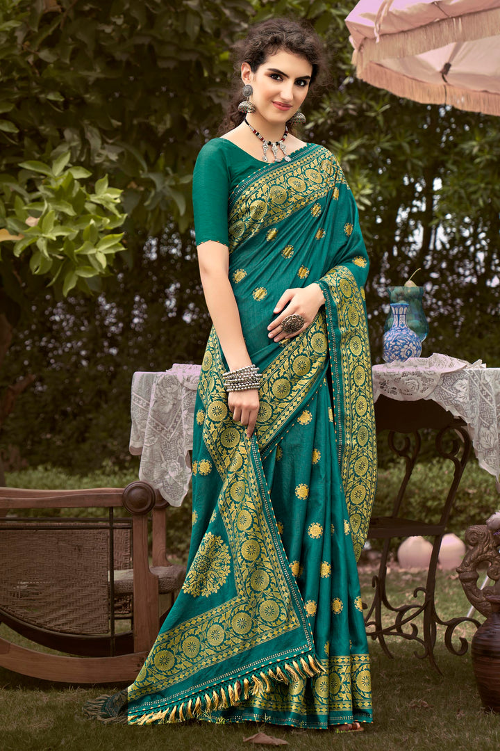 Radiant Vichitra Silk Saree with | A Captivating Traditional Ensemble